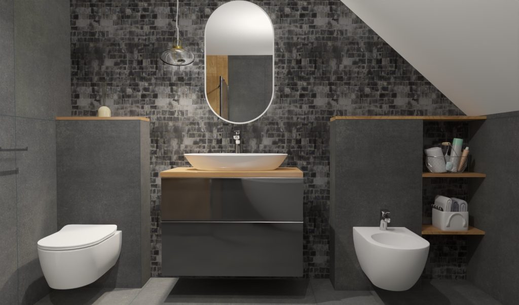 Aranżacja łazienki wykonana przez projektantów Ramex